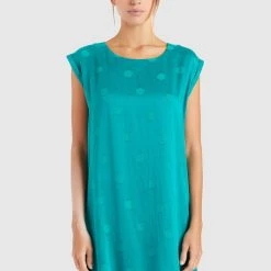 Aktion 🌟 Khujo MARGARITA - Freizeitkleid - Türkis, Damen ❤️