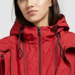 Bester Verkauf 😀 Khujo FELINA - Regenjacke / Wasserabweisende Jacke - Rot, Damen ❤️ -khujo Verkaufsladen 04c948082e2b4fdd8b34447d1f2e7648