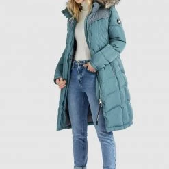 Budget 🔥 Khujo LUBECK LONG - Wintermantel - Blaugrau, Damen ⭐ -khujo Verkaufsladen 0617fe51aae14e369f161ecf1a5c6ac1