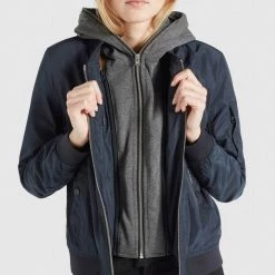 Coupon 🔔 Khujo LARIFA - Bomberjacke - Dunkelblau, Damen 😉 -khujo Verkaufsladen 06d38a4d66d34279bc2417f729c11cfa