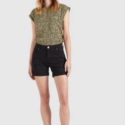 Top 10 👍 Khujo RIVEN - 👖 Jeans Shorts - Schwarz, Damen 💯 -khujo Verkaufsladen 081522abead843e9848a8f11d10eba2e