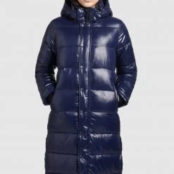 Blitzangebot 😉 Khujo CORINNA SHINY - Wintermantel - Dunkelblau Glänzend, Damen 👏
