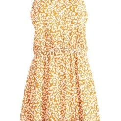 Brandneu 🔔 Khujo KELSA - Freizeitkleid - Ocker Geblümt, Damen 👍 -khujo Verkaufsladen 0bd1f4787912421d9caa747850f1ce9c