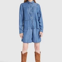 Coupon ⭐ Khujo ESAIA - Hemdbluse - Denim Blue, Damen 🛒 -khujo Verkaufsladen 0f1b79e62aee4a92859c9fbbf468c929