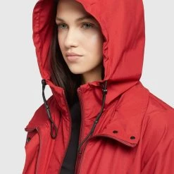Bester Verkauf 😀 Khujo FELINA - Regenjacke / Wasserabweisende Jacke - Rot, Damen ❤️ -khujo Verkaufsladen 0fbb9ae9e0264c6b8cf71f7d45c0da51