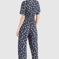 Budget ✨ Khujo BORGIA - Jumpsuit - Blau-weiß Geblümt, Damen 🔥 -khujo Verkaufsladen 0fef11f536964892bb20772fef3fd59e