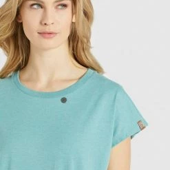 Bester Verkauf 💯 Khujo MARIKA - T-Shirt Print - Aqua Meliert, Damen ❤️ -khujo Verkaufsladen 1b55881f3e114089a1ae9a6415a9af45