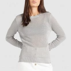 Brandneu ✔️ Khujo COSIMA - Strickpullover - Light Grey, Damen 🎉