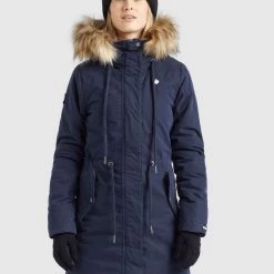 Bestpreis ❤️ Khujo CODISH - Wintermantel - Dunkelblau, Damen 😉