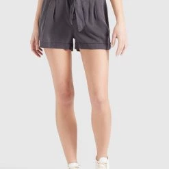 Billig 🌟 Khujo INDIRA - Shorts - Grau Gewaschen, Damen 😉