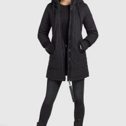 Auslauf 😀 Khujo JERRY PRIME - Wintermantel - Schwarz, Damen 👍 -khujo Verkaufsladen 2573d6bc14f646aeb69d80e36dac95d1