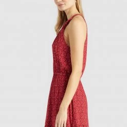 Bester Verkauf 🧨 Khujo KELSA - Freizeitkleid - Rot Geblümt, Damen 🤩 -khujo Verkaufsladen 2993091e34d548eb8774f74bb555dda9