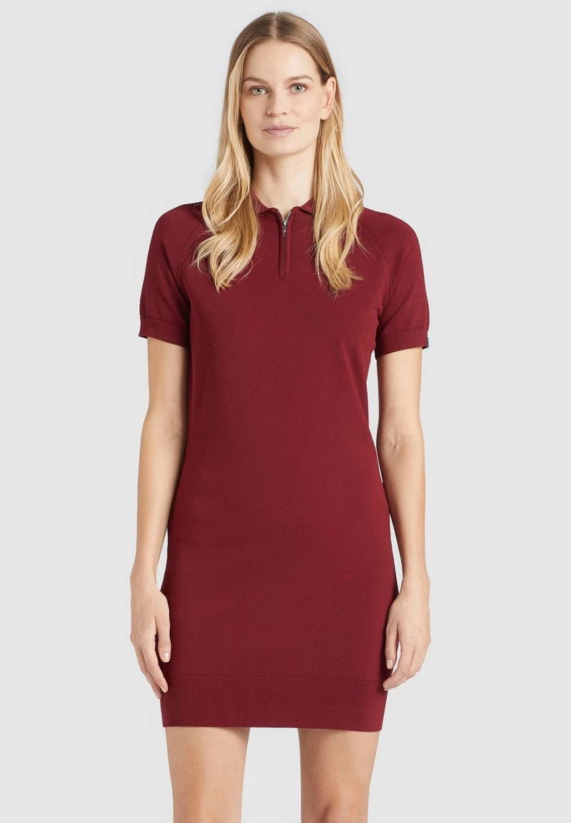 Budget 💯 Khujo PANNA - Strickkleid - Dunkelrot, Damen ❤️ 1 Budget 💯 Khujo PANNA - Strickkleid - Dunkelrot, Damen ❤️