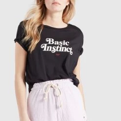 Schlussverkauf 🥰 Khujo BANANI INSTINCT - T-Shirt Print - Schwarz, Damen 😉 -khujo Verkaufsladen 2b447939eb5c4a13bba0156c85efe3b2