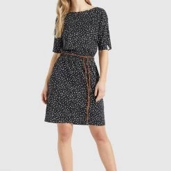 Besorgen 🎉 Khujo GABY - Jerseykleid - Schwarz-weiß Gemustert, Damen 👍 -khujo Verkaufsladen 2b9753a6f569442d85dc93f14ed1e392