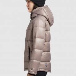 Blitzangebot ⌛ Khujo GERDA SHINY - Wintermantel - Taupe Glänzend, Damen 🔔 -khujo Verkaufsladen 32795966e1e64d859a930de42c3260ca