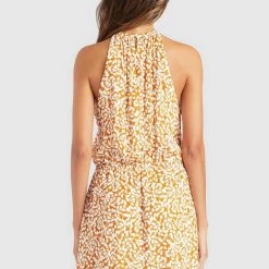 Brandneu 🔔 Khujo KELSA - Freizeitkleid - Ocker Geblümt, Damen 👍 -khujo Verkaufsladen 3286206347f746bfad5580816ed075d6