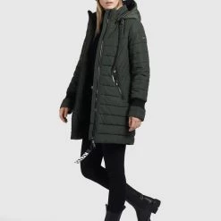 Bestes Angebot 👏 Khujo SHINE2 LIGHT - Wintermantel - Dunkelgrün, Damen 🛒 -khujo Verkaufsladen 35f1d9e8c8004fa4aef382506359a2e7