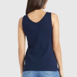 Budget 🎁 Khujo MACY - Top - Dark Blue, Damen 🎉 -khujo Verkaufsladen 3d76e98265284fa0b58b558110998532
