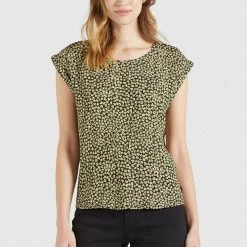 Billig ✨ Khujo LOMBA - Bluse - Schwarz-gelb Geblümt, Damen 🎁