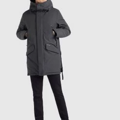 Budget 💯 Khujo DANCER - Wintermantel - Dunkelgrau, Herren 😀