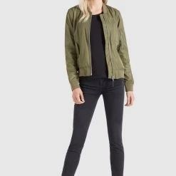 Neu 🎉 Khujo FENCY - Bomberjacke - Khaki Pes, Damen ⌛