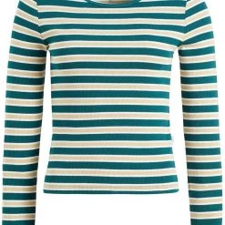 Aktion ⌛ Khujo SICHUAN - Langarmshirt - Grün-beige Gestreift, Damen 💯 -khujo Verkaufsladen 4332d4be80354e19928c266fa2a3ab22