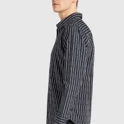 Auslauf 😍 Khujo WAITE - Hemd - Schwarz Gestreift, Herren ⭐ -khujo Verkaufsladen 459e0b061c1d4242907c66b135e6e196