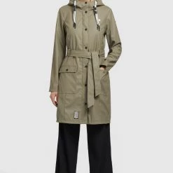 Großhandel ⭐ Khujo GLENNA - Regenjacke / Wasserabweisende Jacke - Graugrün, Damen 🧨