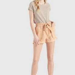 Angebote ✔️ Khujo BABSI - T-Shirt Print - Weiß Ocker Gestreift, Damen ✨ -khujo Verkaufsladen 4852c6a6815b4fd8b6a50e4f5bded577