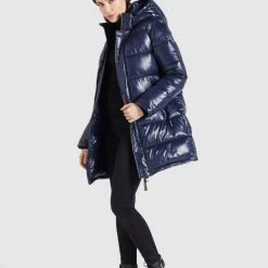 Rabatt ❤️ Khujo WENCKE SHINY - Wintermantel - Dunkelblau Glänzend, Damen 🌟 -khujo Verkaufsladen 4a164695d2ca4355bc0e4aca7552a17e