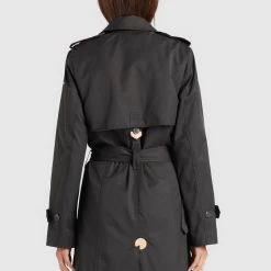 Coupon 👏 Khujo AMELE - Trenchcoat - Schwarz, Damen 😍 -khujo Verkaufsladen 4ea71f40125d42659ec1be284377a66a