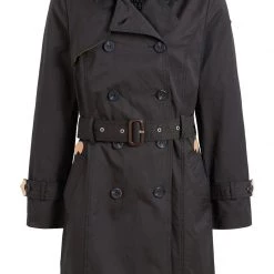 Coupon 👏 Khujo AMELE - Trenchcoat - Schwarz, Damen 😍 -khujo Verkaufsladen 4ed94e4c87e544e7b6d1b30ea0fe12ef