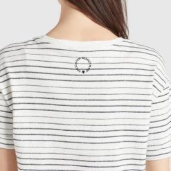 Top 10 💯 Khujo AURELIA - T-Shirt Print - Weiß Schwarz Gestreift, Damen 🔥 -khujo Verkaufsladen 50f96b0ad78a4cae88fded0818671514