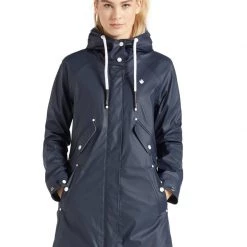 Budget ⌛ Khujo SOLEA2 - Regenjacke / Wasserabweisende Jacke - Dunkelblau, Damen 🌟