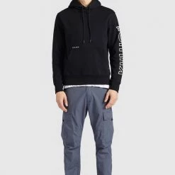 Rabatt ✔️ Khujo RODNEY - LOGO - Kapuzenpullover - Black, Herren 🔥