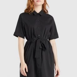 Billig 🎁 Khujo WENDY - Blusenkleid - Schwarz, Damen ✔️