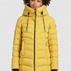 Budget 🔔 Khujo TUHANI MATT - Wintermantel - Gelb, Damen 👏