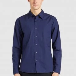 Angebote 🎉 Khujo WAITE - Hemd - Dunkelblau, Herren 🧨