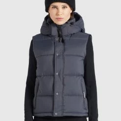 Schlussverkauf 😀 Khujo MARGARIDA MATT - Weste - Grau, Damen 💯