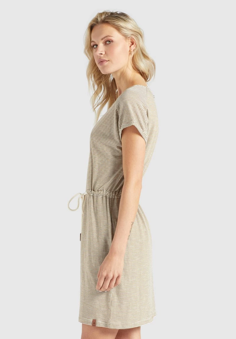 Neu 😍 Khujo ANNEMARIE - Jerseykleid - Weiß-ocker Gestreift, Damen 🔥 4 Neu 😍 Khujo ANNEMARIE - Jerseykleid - Weiß-ocker Gestreift, Damen 🔥 – Bild 4