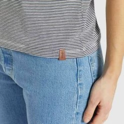 Auslauf 👏 Khujo BABSI - T-Shirt Print - Schwarz Weiß Gestreift, Damen ⌛ -khujo Verkaufsladen 5f03468ddf2142c0ac5517c6031b1191