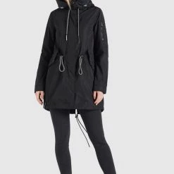 Aktion 😉 Khujo CATHARINA - Parka - Schwarz, Damen 👍 -khujo Verkaufsladen 5f12dabd5869499cb3e0f36061504e3d
