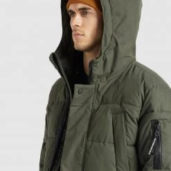 Brandneu 😀 Khujo SHANCK - Wintermantel - Dunkeloliv, Herren 👏 -khujo Verkaufsladen 603d827701724546b18b438ef36a631a