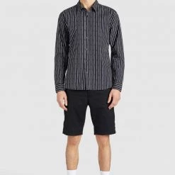 Auslauf 😍 Khujo WAITE - Hemd - Schwarz Gestreift, Herren ⭐ -khujo Verkaufsladen 63ddf9e6739e4c9eaa166423ea29dc1e