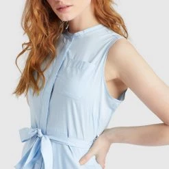 Bester Verkauf 😀 Khujo THERES - Blusenkleid - Hellblau, Damen 🎉 -khujo Verkaufsladen 6751f4395ca14156bfee71e019b2bb5d