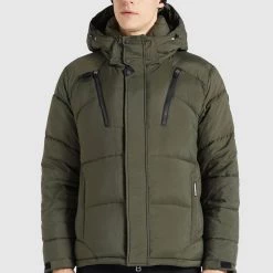 Bestes Angebot 🔔 Khujo BUNKER - Winterjacke - Oliv, Herren 🔥