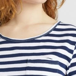 Budget 😀 Khujo VAISHALI - Jerseykleid - Blau Gestreift, Damen 😉 -khujo Verkaufsladen 69847037a0ea4df69ce582cac8fef72a