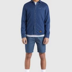 Neu 🔔 Khujo POSTO - Hemd - Denim Blau, Herren ❤️