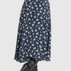 Auslauf 😍 Khujo HEPKE - A-Linien-Rock - Blau-weiß Geblümt, Damen ✔️ -khujo Verkaufsladen 7301bb1085ed420dbc5611b2e1d354f7